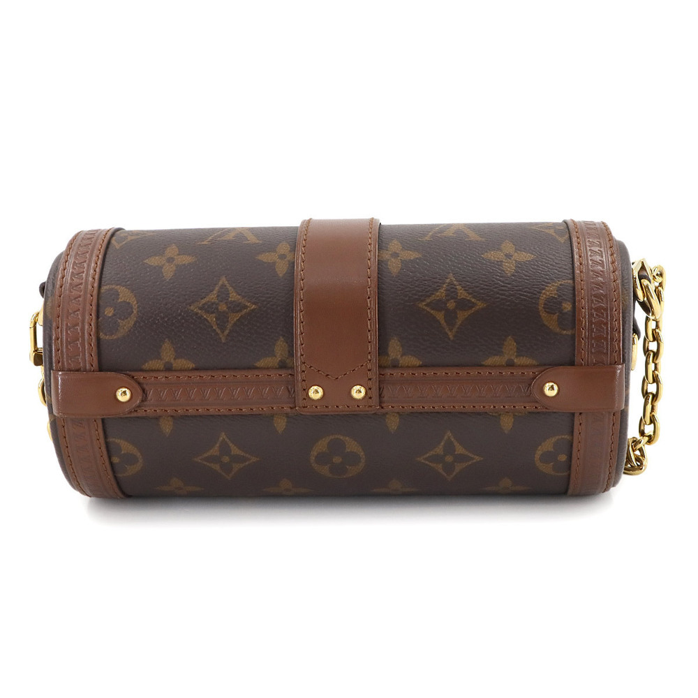 Louis Vuitton Monogram Leather Bag Trunk Shoulder Papillon Brown Brown - Picture 1 of 9